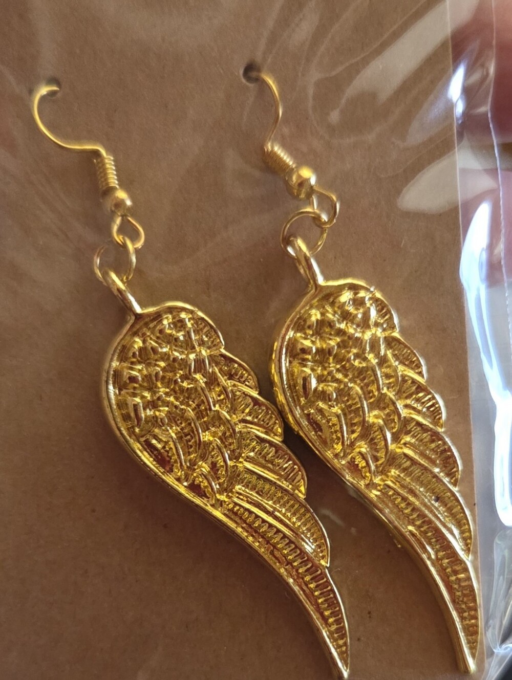 Gold Wing Dangle Earrings — Women Jewelry